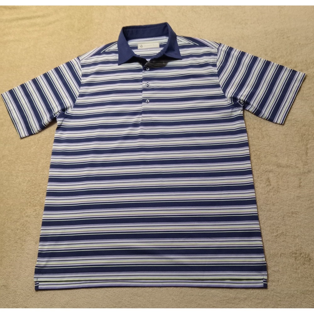 Donald Ross Men's Short Sleeve Golf Polo Shirt Medium‎ Blue/Purple